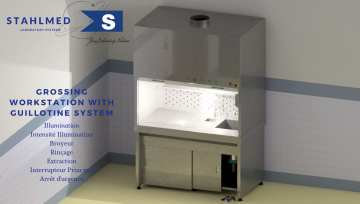 Grossing Workstation with Guillotine Glass | STAHLMED Laboratory Systems